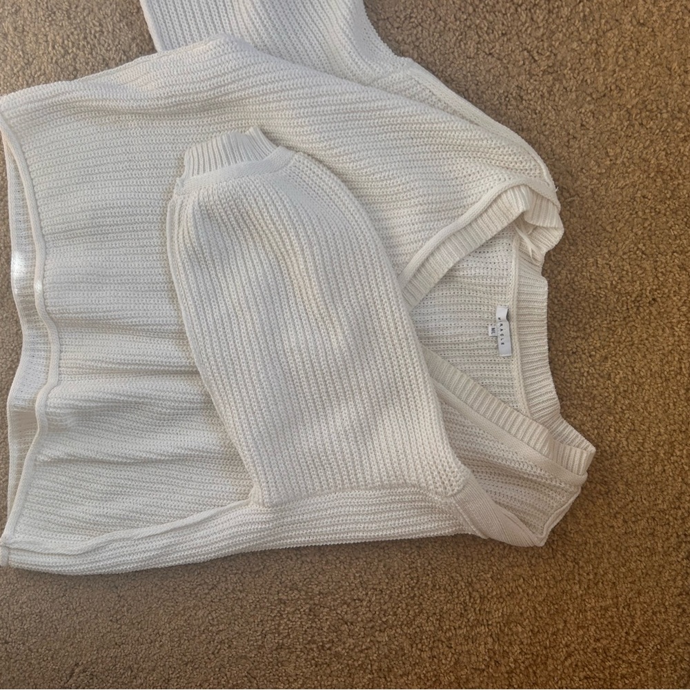 Cozy White Knit Sweater